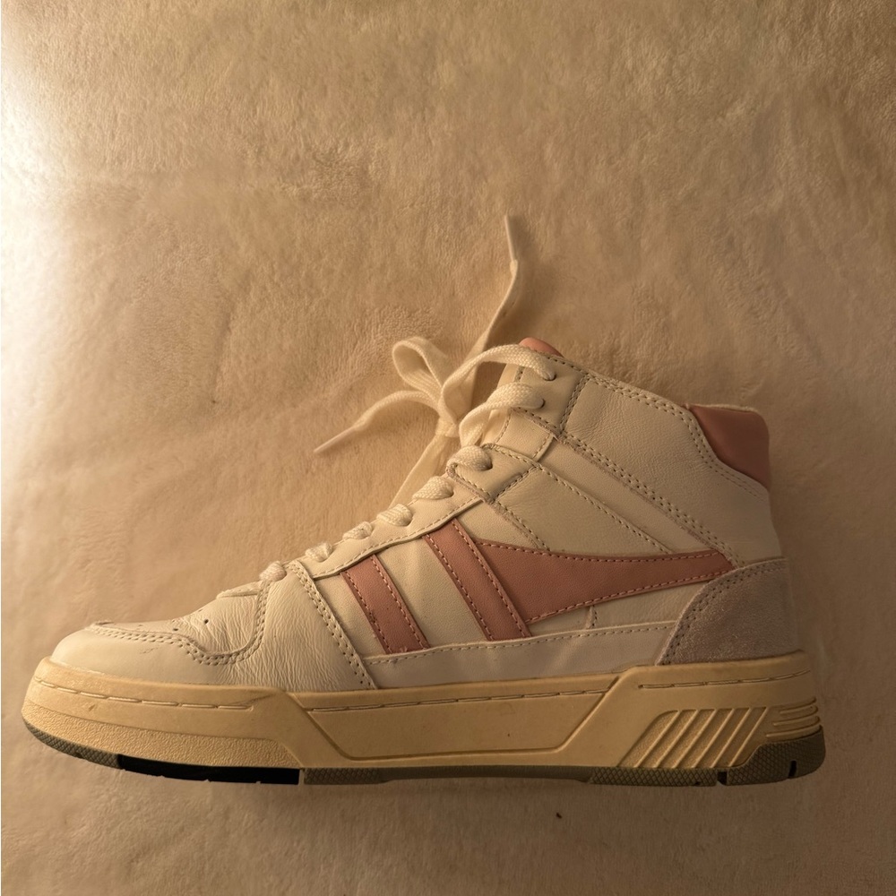 Gola Cream and Pink Retro Sneakers
